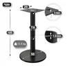 A black bistro table base with dimensions and weight indicated. Produktbild-Vorschau