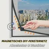 Magnetisches Fenster-Moskitonetz 125x125cm Dunkelgrau Produktbild-Vorschau 2