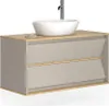 A bathroom vanity with a sink and faucet. Anteprima dell’immagine prodotto