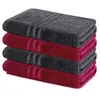 Lavea® 4er Set Duschtuch 70x140 cm, 100% Baumwolle – Produktbild-Vorschau 1