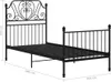 vidaXL Bettgestell Schwarz Metall 100x200 cm Produktbild-Vorschau 5