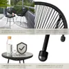 Ensemble table et chaises de jardin Santana - noir Voir les images du produit 5