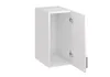 A white kitchen cabinet with its door open, shown against a white background. Produktbild-Vorschau