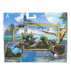 The image shows the packaging of an Avatar toy set, depicting a scene from the "World of Pandora" with various figures and creatures. Produktbild-Vorschau
