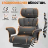 HOFFREE Ergonomická kožená kancelářská židle, vysoká otočná Náhled obrázku produktu 3