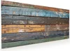 Küchenrückwand Spritzschutz Glas mit Motiv Bunte Holzplatte Produktbild-Vorschau 1