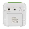 The back of a white digital alarm clock with green trim. Anteprima dell’immagine prodotto