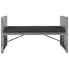 5-tlg. Garten-Lounge-Set mit Auflagen Poly Rattan Grau Produktbild-Vorschau 6