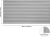 A diagram showing the dimensions of a garage slat wall panel. Náhled obrázku produktu