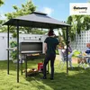 Outsunny Grillpavillon Gartenzelt Grill Pavillon Doppeldach Produktbild-Vorschau 2