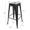 lot de 4 tabourets de bar industriels en métal Empilables Voir les images du produit 5