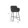 Miliboo - Barhocker beiger Stoff mit Samteffekt H65 cm Produktbild-Vorschau 7