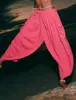 ASKSA Damen Weitem Hose Bein High Waist Falten Lang Produktbild-Vorschau 3