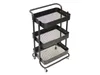 Küchenwagen - Metall - Schwarz - 46 x 35 x 76,5 cm Produktbild-Vorschau 1