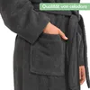 Celodoro Bademantel für Damen und Herren - Anthrazit L Produktbild-Vorschau 6