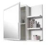 Spiegelschrank 60x50 Weiß, Badezimmerschrank mit Ablagen, Produktbild-Vorschau 6