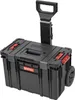 A black tool box with red accents and a retractable handle, shown from a slightly elevated front-left angle against a white background. Náhled obrázku produktu