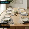 Arendo Tischset oval 12-teilig aus Kunstleder, 6 Platzsets Produktbild-Vorschau 4