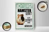 Holzschild Spruch 12x18 cm Tiere Achtung Hamster Gebiet Produktbild-Vorschau 3