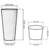Diagrams showing the dimensions of two different sized plant pots. Produktbild-Vorschau