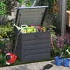 Livingandhome Verzinkter Stahl Gartenbox, 200L Quadratische Produktbild-Vorschau 3