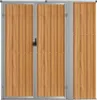 vidaXL Casetta da giardino Marrone 161x89x161 cm Acciaio Anteprima dell’immagine prodotto 3
