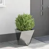 vidaXL Bac à plantes Argent 40 x 40 x 40 cm Acier galvanisé Voir les images du produit 4