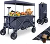 CCLIFE Bollerwagen, Grau, Klappbar, mit Dach, Tischplatte, Produktbild-Vorschau 4
