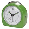 A green retro-style analog alarm clock is shown against a white background. Náhľad obrázku produktu