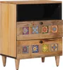 vidaXL Table de chevet Nature 50 x 33 x 62 cm Bois massif Voir les images du produit 8
