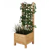 Bac à fleurs en bois avec treillis Spalier Bac à plantes Voir les images du produit 2
