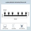 ZMH LED stropný reflektor, 6-žiarový, čierny, GU10, otočné Náhľad obrázku produktu 4