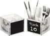 8 Stück Besteckbox, 3-fach Einteilung & Kreidetafel - Produktbild-Vorschau 2