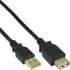InLine® USB 2.0 Verlängerung, ST / BU, Typ A, schwarz, Produktbild-Vorschau 3