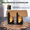 GADGY® Teelichthalter Schwarz mit Gold - Set Mit 2 Stück Produktbild-Vorschau 4