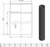 Ø 200 mm Ofenrohr 100 cm - schwarz Produktbild-Vorschau 1