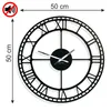 Große Metallwanduhr Retro Vintage 50cm Produktbild-Vorschau 3