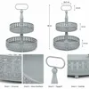 Etagere 2-stöckig Metall Grau Servierständer Cupcake Obst Produktbild-Vorschau 8