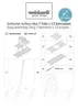 An assembly instruction diagram for a wooden plant stand. Produktbild-Vorschau