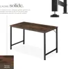 Table de bureau Jenkins - Bois foncé industriel, rustique, Voir les images du produit 3