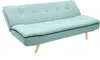 Miliboo - Schlafsofa skandinavisch 3 Plätze Lagunenblau Produktbild-Vorschau 4