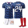 #24 CHERKI Francia casa stadio Coppa del Mondo 2026 maglia Anteprima dell’immagine prodotto 1