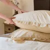 HOMLA MOISES bavlněné béžové krajkové povlečení 200x220 cm Náhled obrázku produktu 6