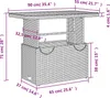 vidaXL 4-tlg. Garten-Essgruppe mit Kissen Schwarz Poly Produktbild-Vorschau 10