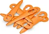 A pile of orange plastic blades for a grass trimmer. Produktbild-Vorschau