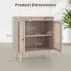 COSTWAY Sideboard Holz, Buffetschrank mit 2 Rattantüren, Produktbild-Vorschau 3