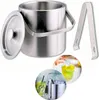 Doppelwandiger Edelstahl Eiskübel mit Deckel und Zange, Produktbild-Vorschau 4