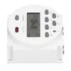 A white digital timer switch with a gray LCD screen and buttons. Voir les images du produit
