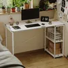 BIURKO KOMPUTEROWE STOLIK LOFT BIAŁE NOWOCZESNE Z PÓŁKAMI Podgląd zdjęcia produktu 6