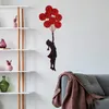 Wallity, Banksy - 11-1, dekorácia na stenu, červená, kov, Náhľad obrázku produktu 3